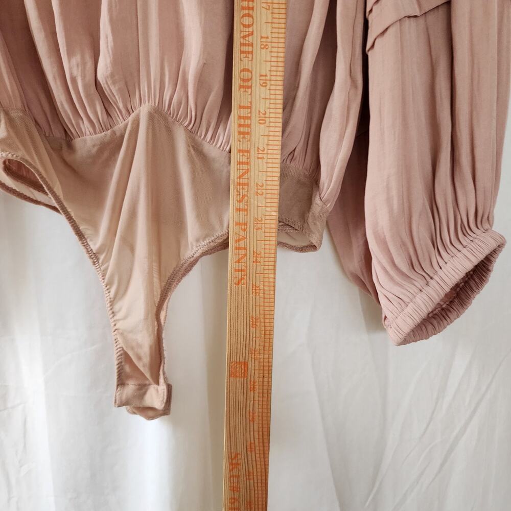 REVOLVE All Tucks Bodysuit in Blush Free People Color: Blush Pink XS oversized - Picture 8 of 11